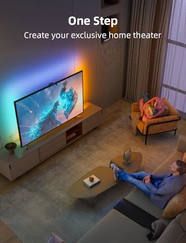 Ailofy Rétroéclairage LED Smart TV avec synchronisation avec écran et musique, éclairage LED pour TV de 75 à 85 pouces, 