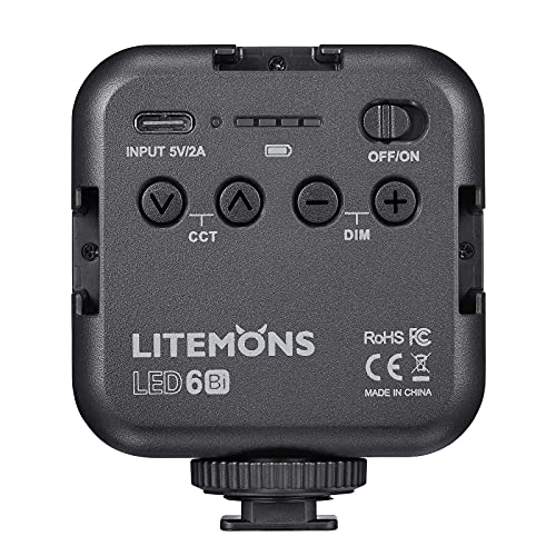 LED6Bi Godox LITEMONS, lampe vidéo bicolore LED 3200K-6500K, batterie Li rechargeable, parfaite pour vlog, photographie,